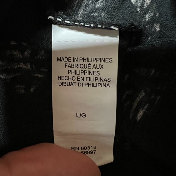 Lucky Brand Bundle Womens Large Black Navy Boho Tops Floral Embroidered Print L - Picture 6 of 16